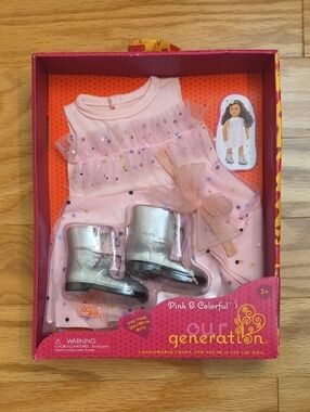 Our Generation Pink & Colorful  Outfit 18"Doll NWT